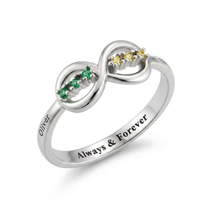 Custom custom-infinity-birthstone-name-ring main product vie