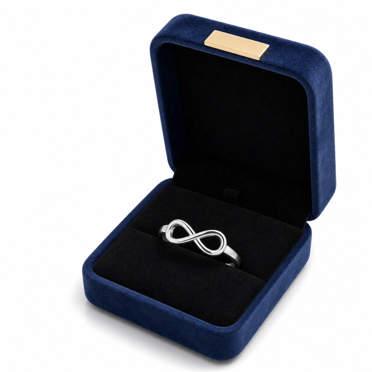 Custom infinity engraved name ring gift view