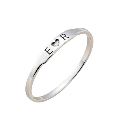 Custom custom-initial-heart-ring main product view for keeps