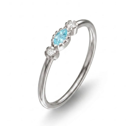 Custom birthstone personalized ring main view