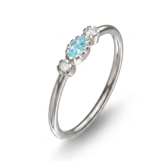 Custom birthstone personalized ring main view