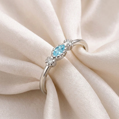 Custom birthstone personalized ring styled view