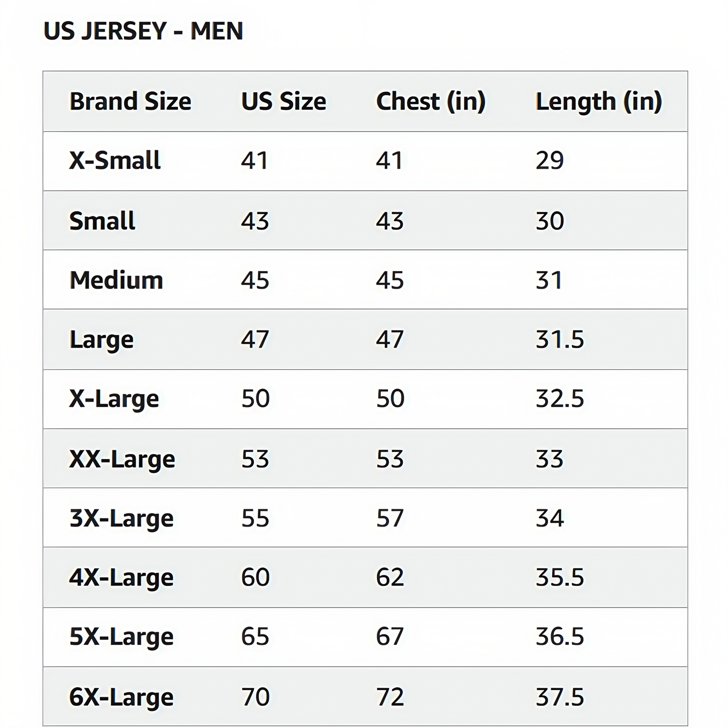 Personalized Mens Football Jersey showing custom team name, numbers size chart.