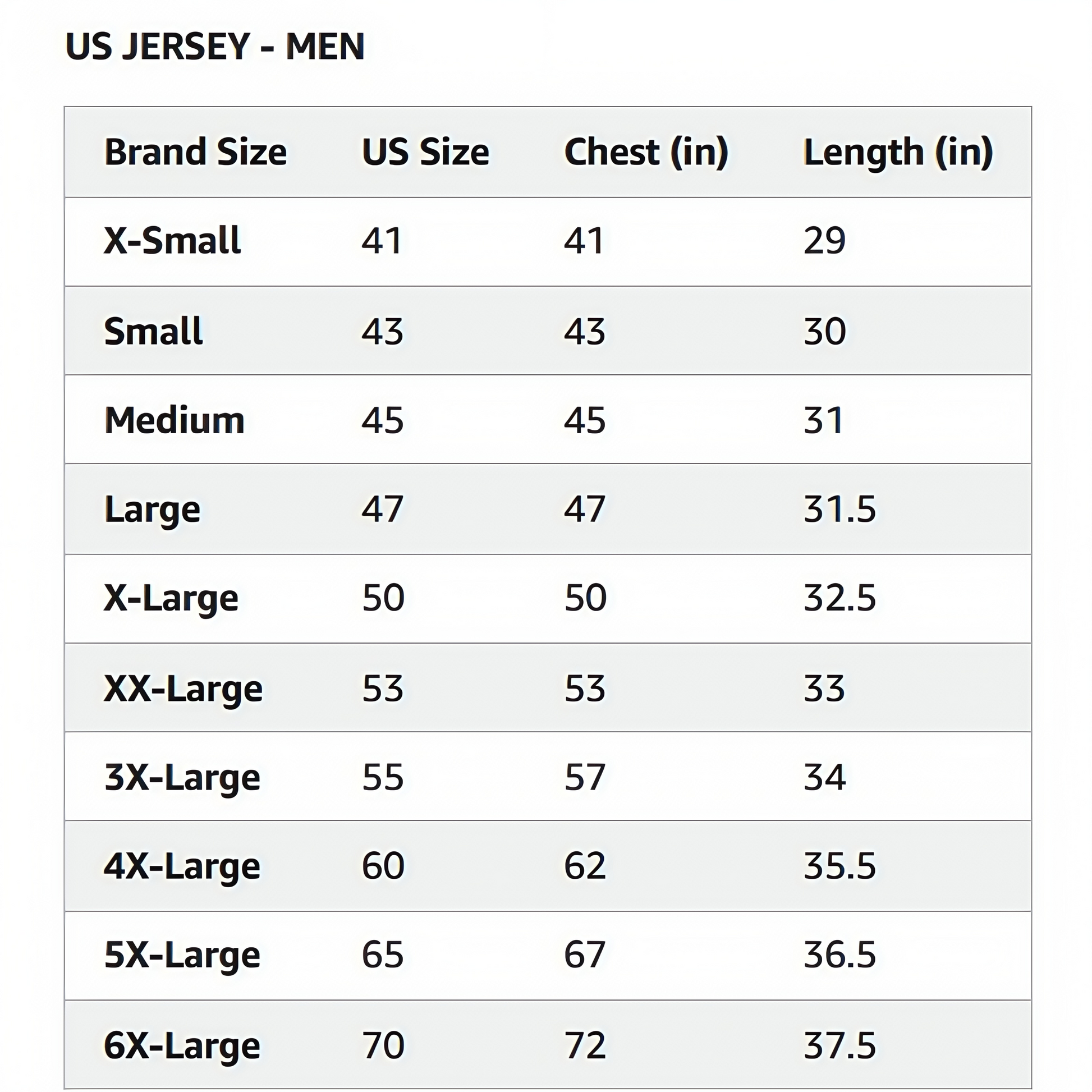 Personalized Mens Football Jersey showing custom team name, numbers size chart.