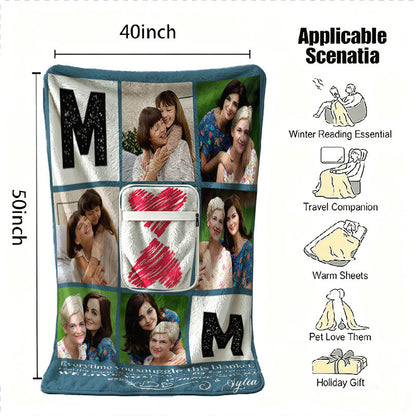 40x50 inch custom blanket with various usage scenarios.