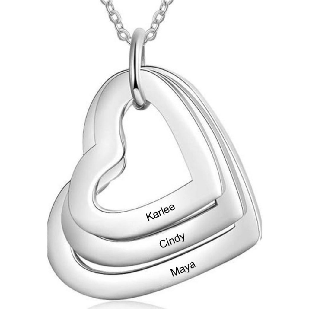 Custom name heart necklace