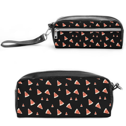 Custom Pencil CasePersonalized Wristlet for Adults with watermelon print design.