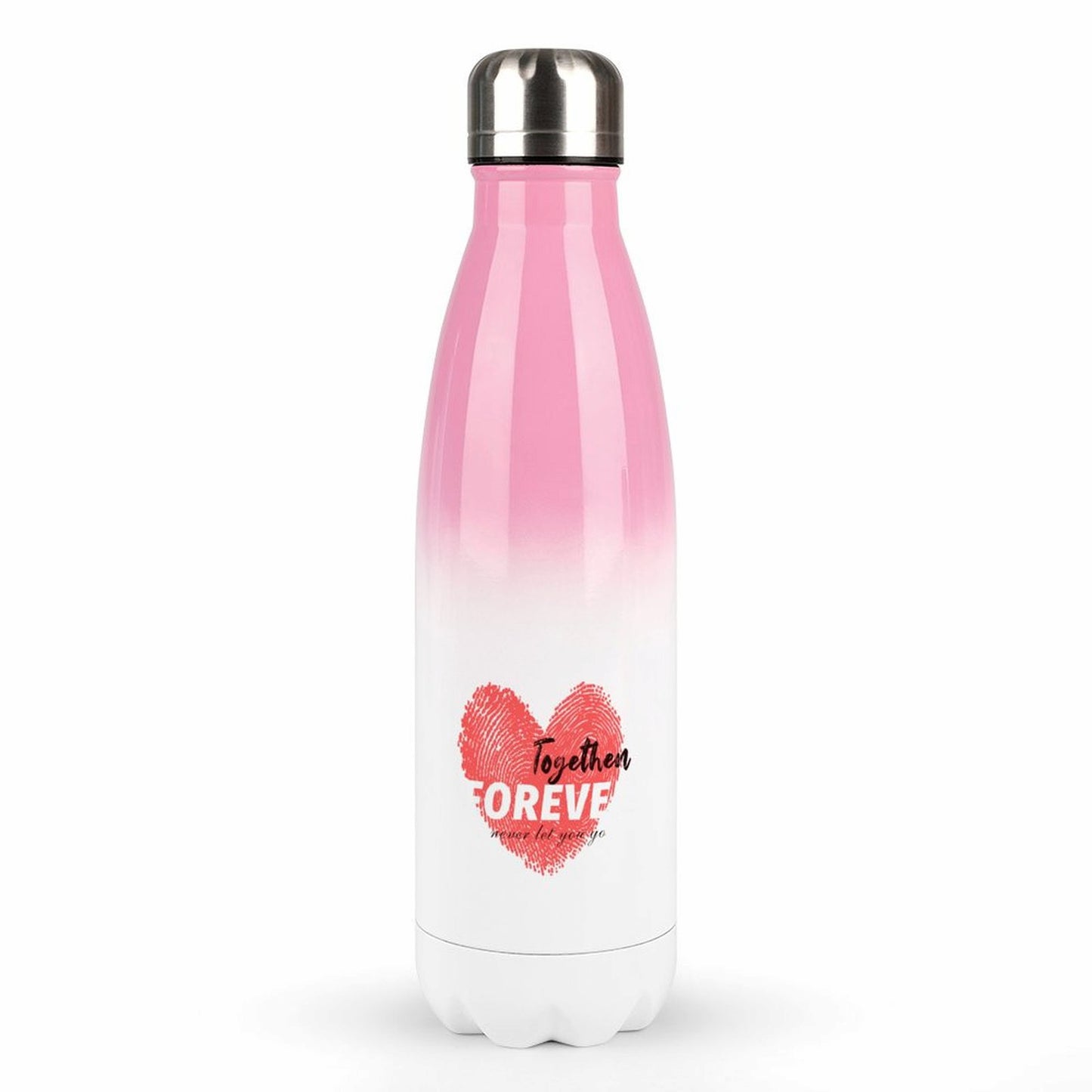 Custom Pink Ombre Insulated Steel Bottle Keeps Hot And Cold.