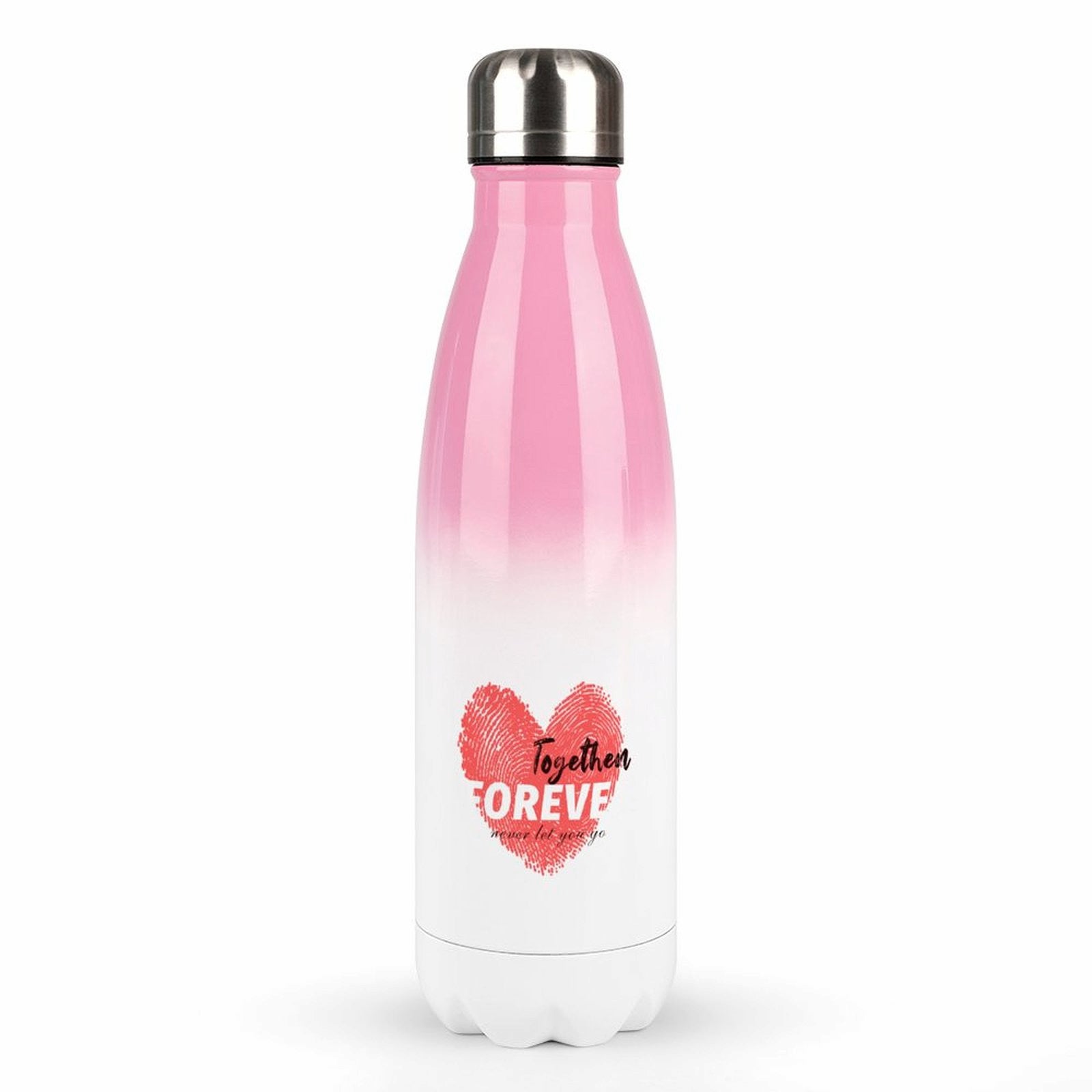 Custom Pink Ombre Insulated Steel Bottle Keeps Hot And Cold.