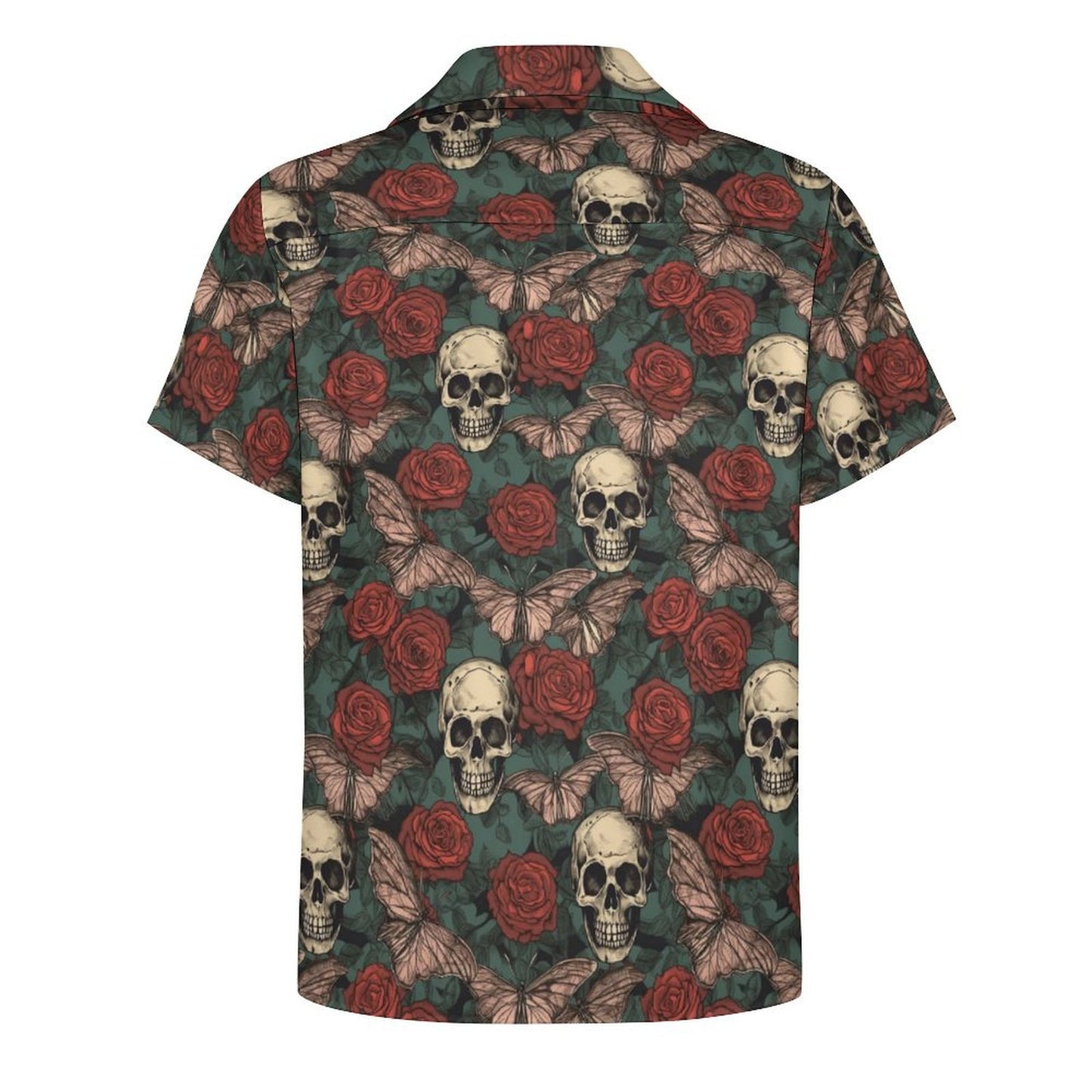 Back view of custom print Aloha shirt showing full customization area.