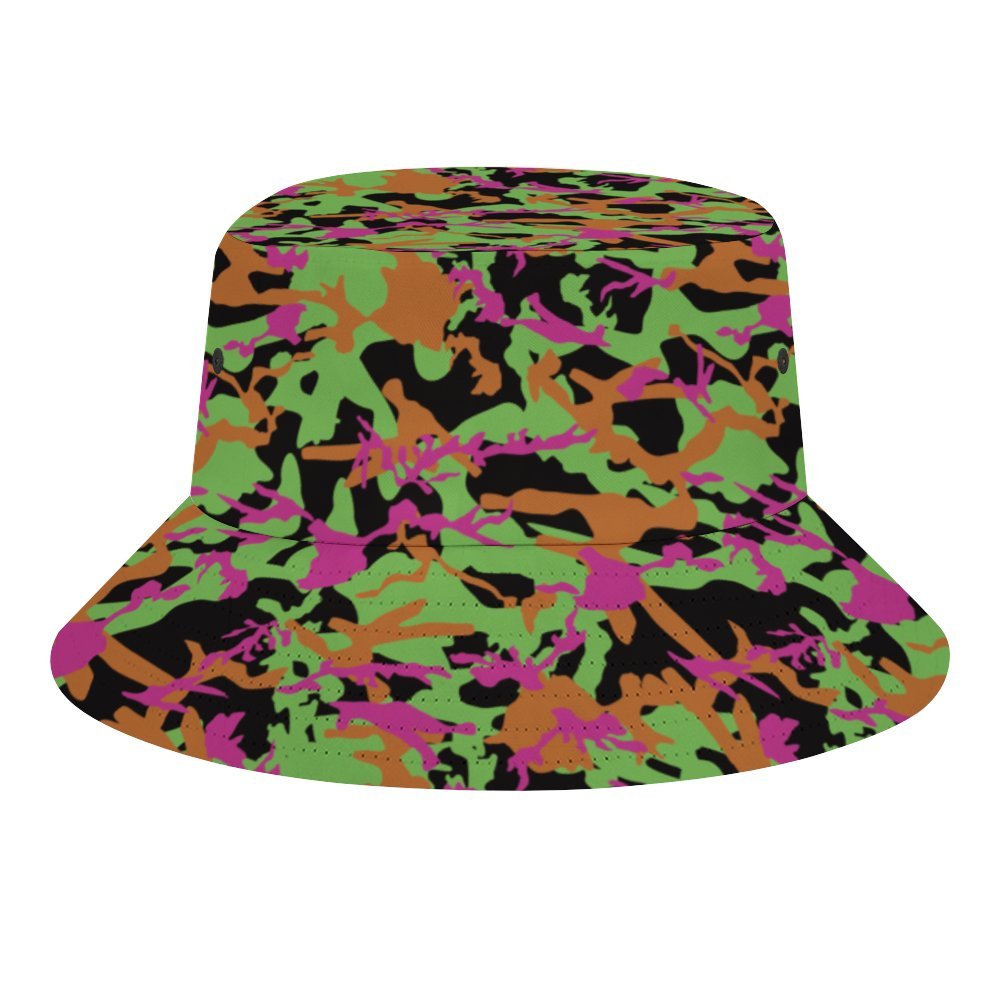 Custom Print Bucket Hat. Design Your Own front view. Personalized Summer Hat.