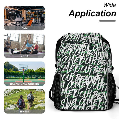 Custom Print Gym Sackpack Wide Application: Suitable for Yoga, Gym, and Hiking sports.