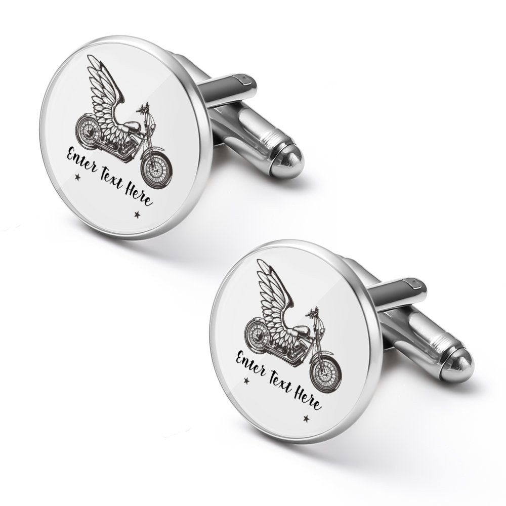 Custom Square Metal Cufflinks with personalized Pop Art print.