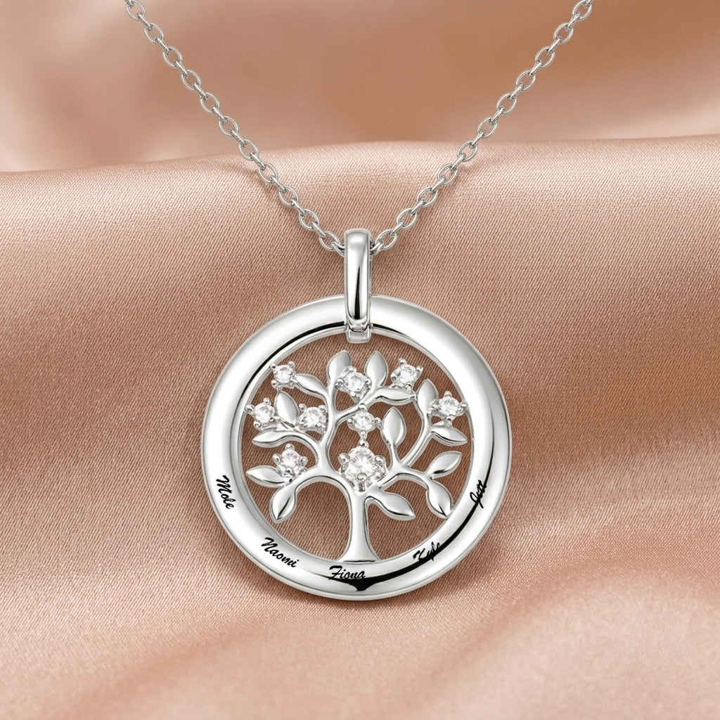 Tree of life necklace in a gift scene