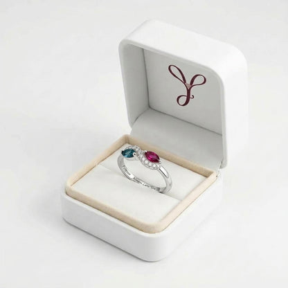 Custom Two Marquise Birthstone Vine Ring with Delicate Setting