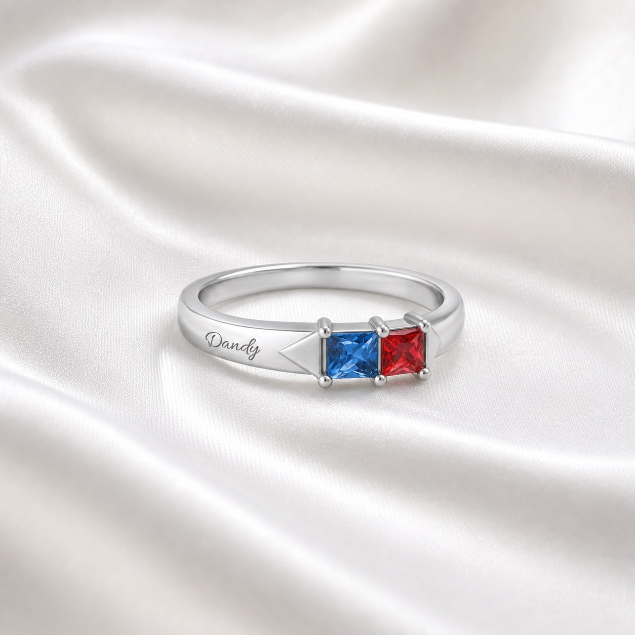 Personalized custom-two-birthstone-name-ring lifestyle detai