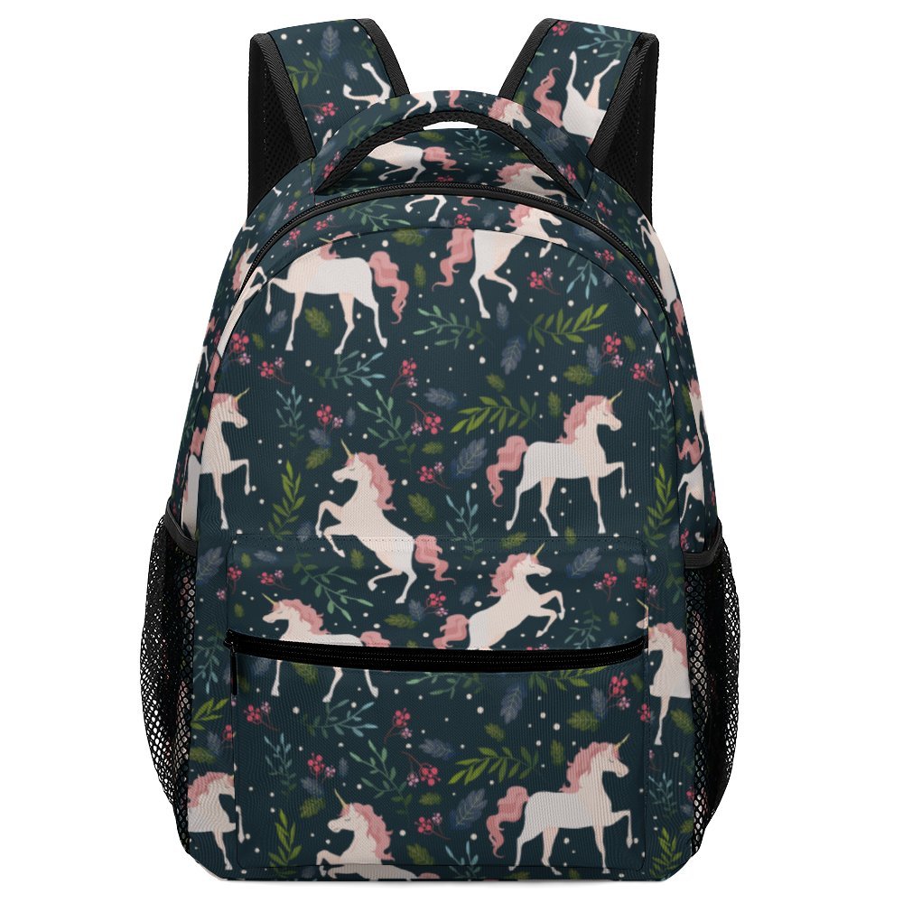 Personalized Unicorn Print Kids Backpack for Children Boys and Girls.