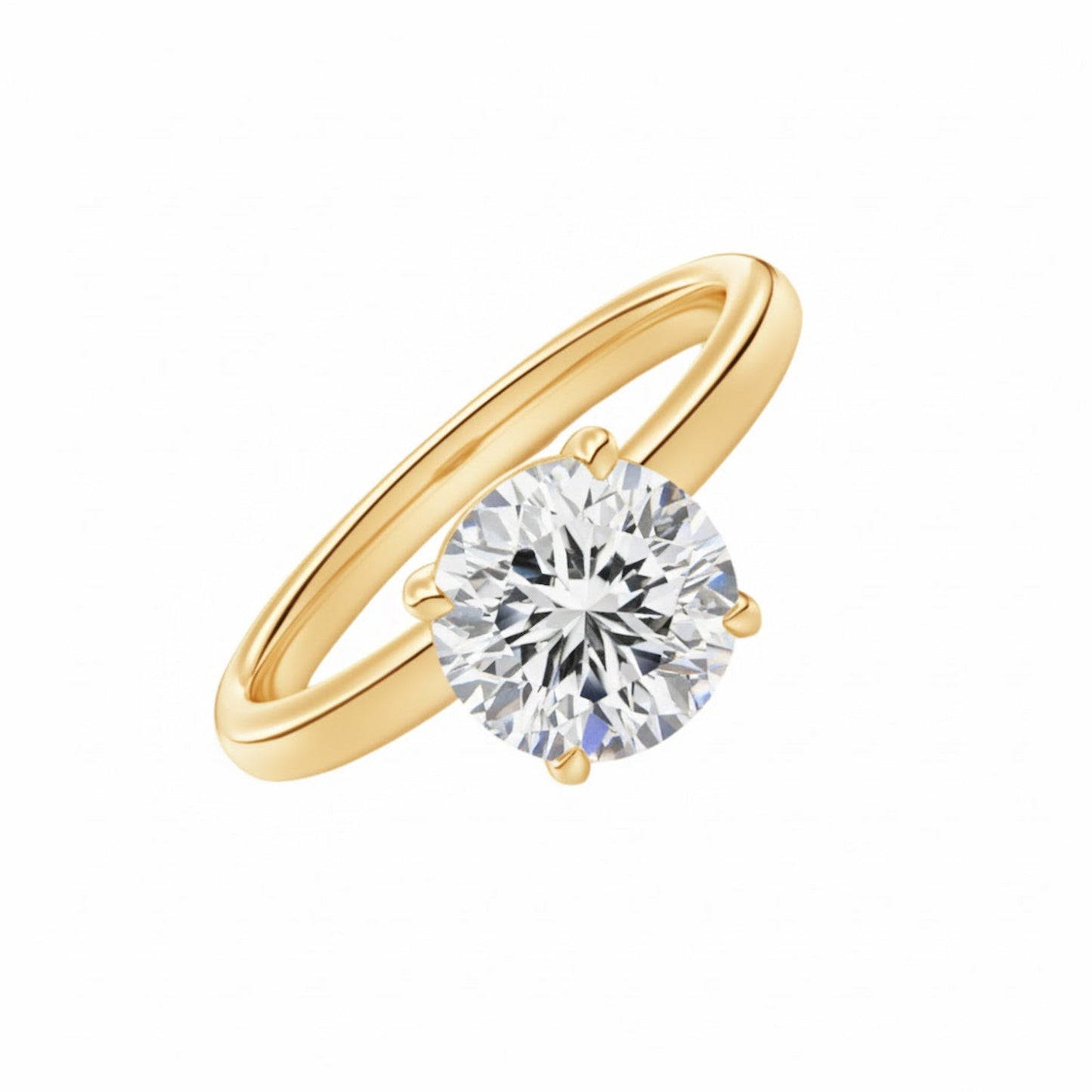 Customizable Round-Cut Solitaire Ring | Handcrafted Sterling Silver Promise & Wedding Band
