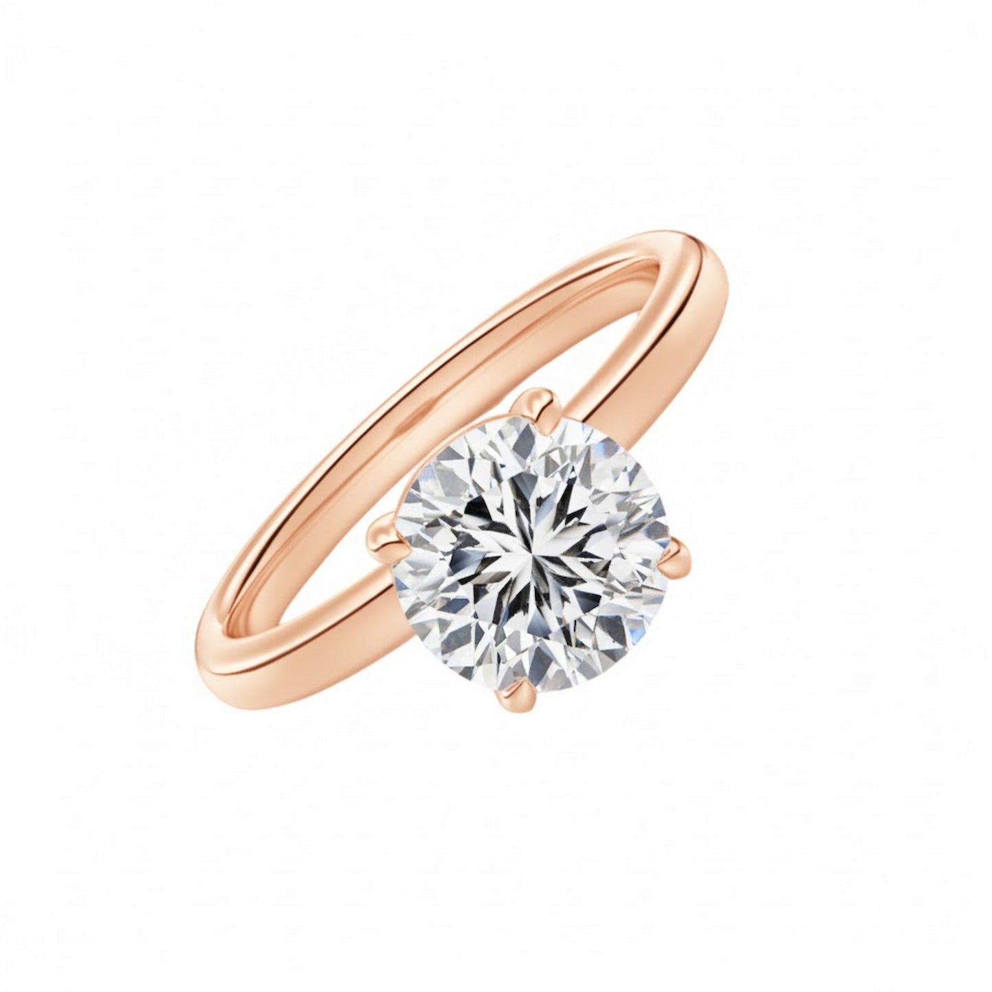 Customizable Round-Cut Solitaire Ring | Handcrafted Sterling Silver Promise & Wedding Band