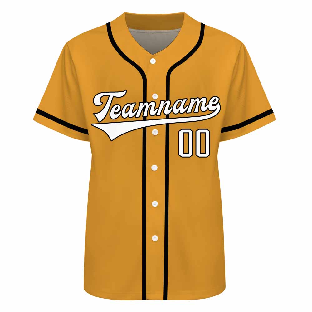 Custom Women Baseball Dark Orange Jersey with stitched team name and number.