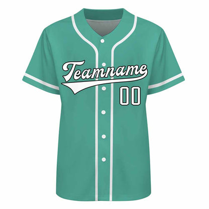 Custom Women Baseball Sand Green Jersey with stitched team name and number.