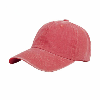 Custom watermelon red cotton dad hat; blank for logo embroidery. Perfect personalized cap for summer teams & branding.