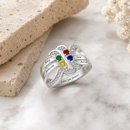 Custom family birthstone statement ring lifestyle jewelry vi
