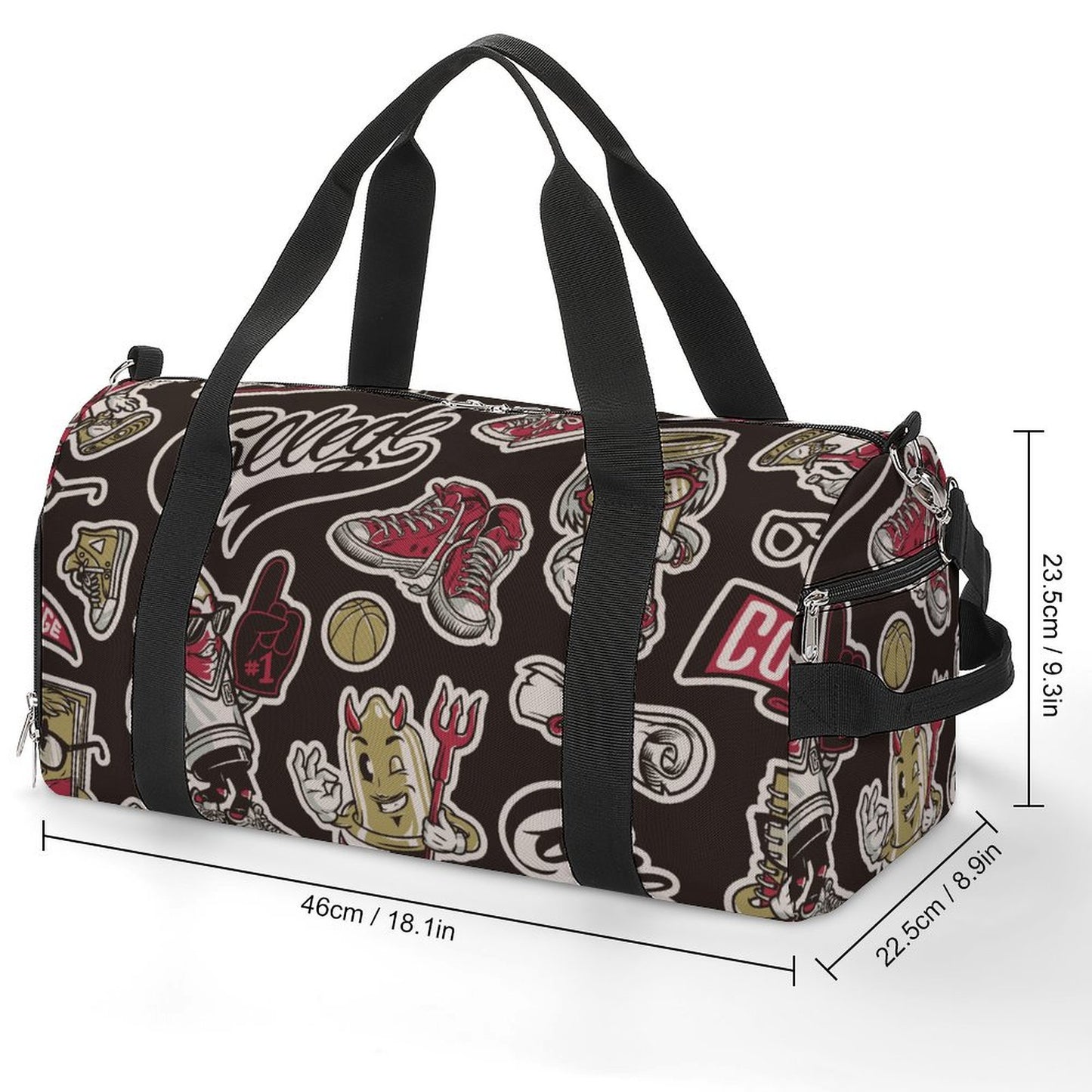 Sac de sport personnalisé avec impression, sac de sport sec et humide séparé, sac de sport, sac de sport, sac à main d'entraînement, sac à dos de yoga