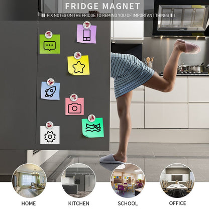 Design Your Own Refrigerator Magnets displayed as decor on a kitchen fridge.