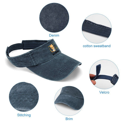 Design Your Own Visor. Features: Denim, sweatband, Velcro, stitching.