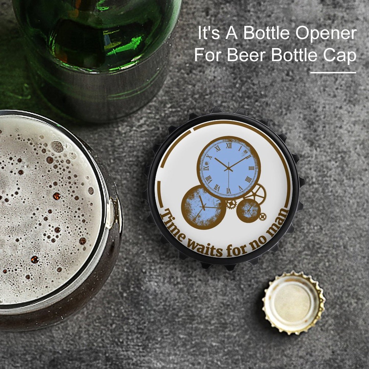 Custom Personalized Magnetic Bottle Opener for Fridge,  Beer Bottle Opener