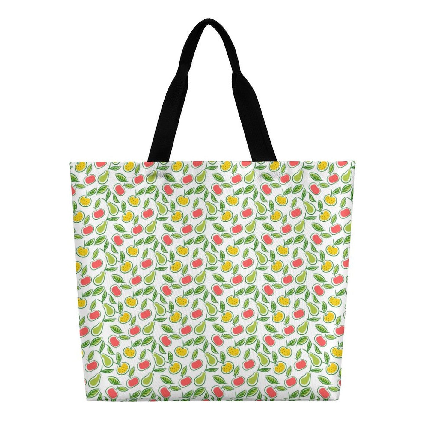 DIY creative design custom print large fruit pattern tote bag, reusable shopping.