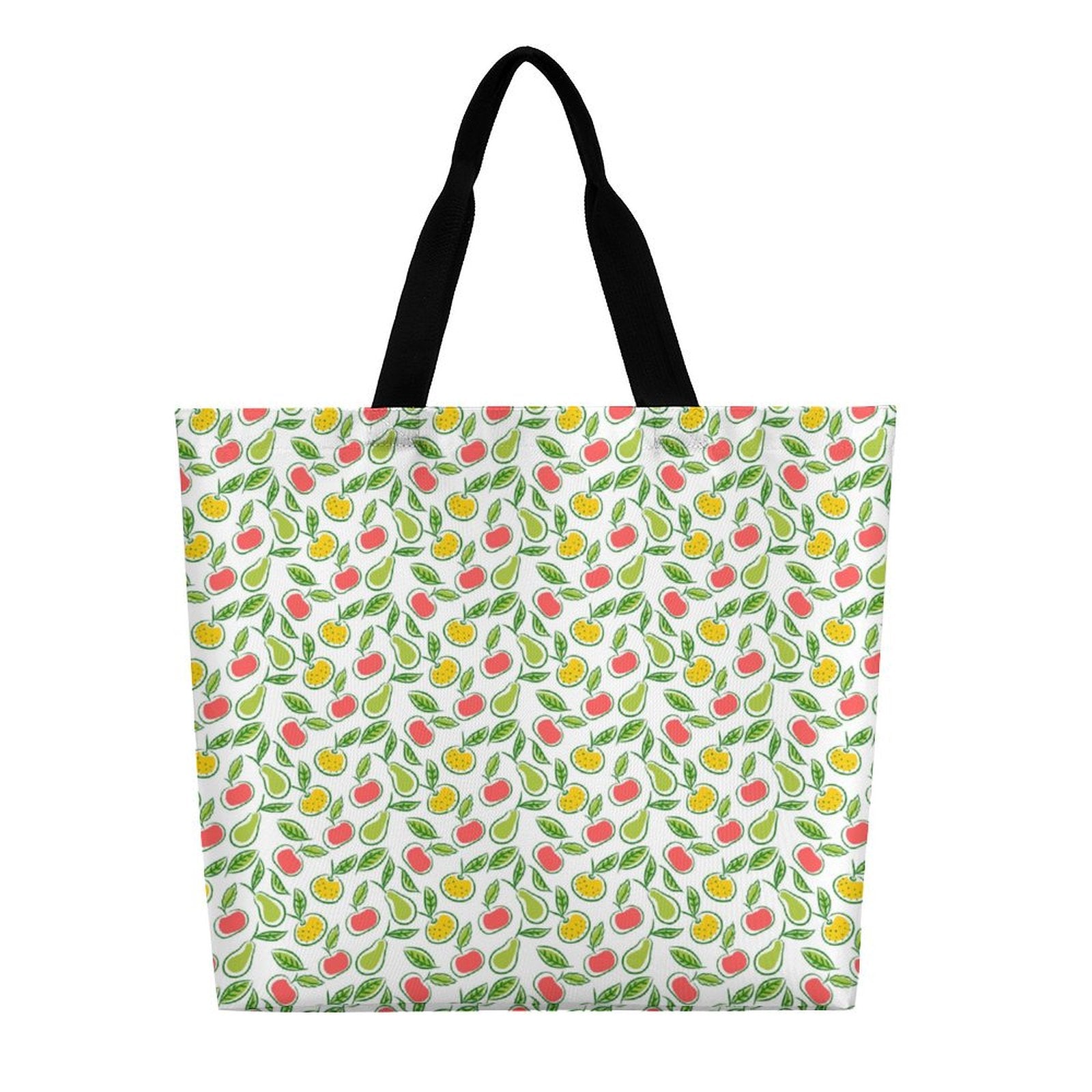 DIY creative design custom print large fruit pattern tote bag, reusable shopping.