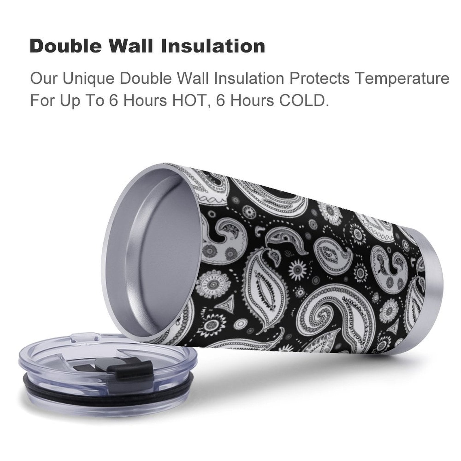DIY Custom Vacuum Insulated Cup graphic showing hot and cold temperature retention.