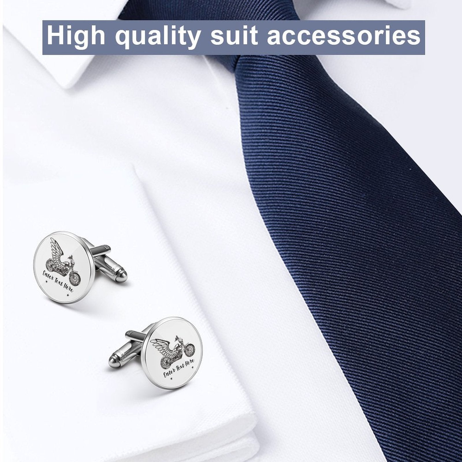 Durable Custom Cufflinks: Anti-Rust and Anti-Scratch features.