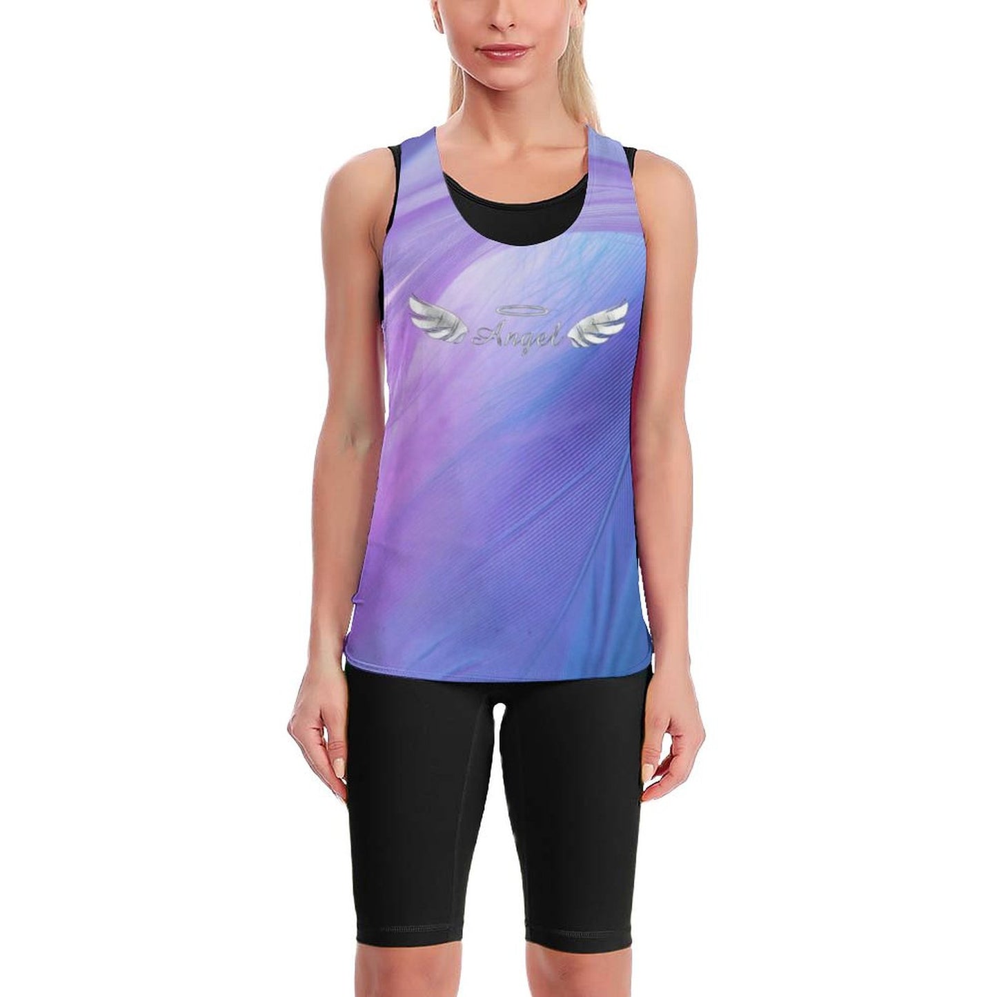 Personalized Tie Back Yoga Tops for Women, Lightweight Workout Athletic Tanks, Breathable Gym Shirts