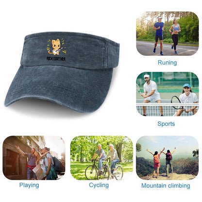 Custom Visor Hat for Men Women Personalized Design Your Own Text Logo Adjustable Fit Sport Performance Visor