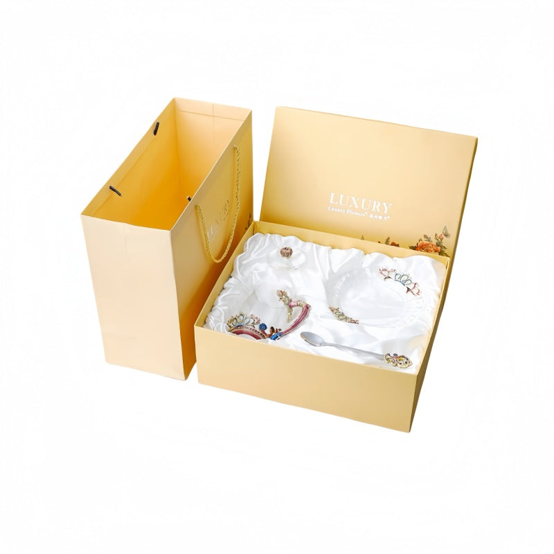 Personalized Enamel Glass Coffee Mug - Handmade Gift for Her