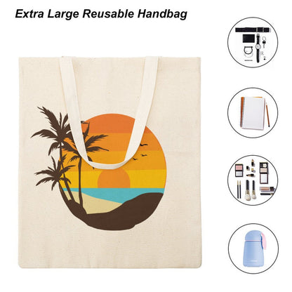 Extra Large Reusable Handbag capacity for Shopping, Grocery, and essentials.