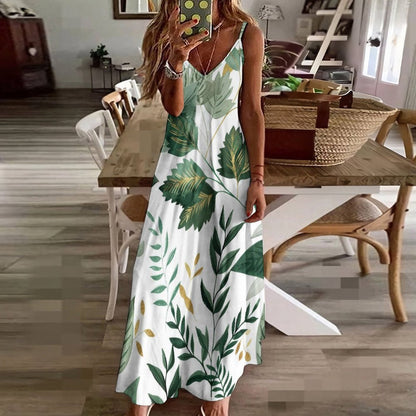 Women Casual Loose Sundress Sleeveless Split Maxi Long Beach Shirt Dress Travel Vacation 2024 Summer Outfits