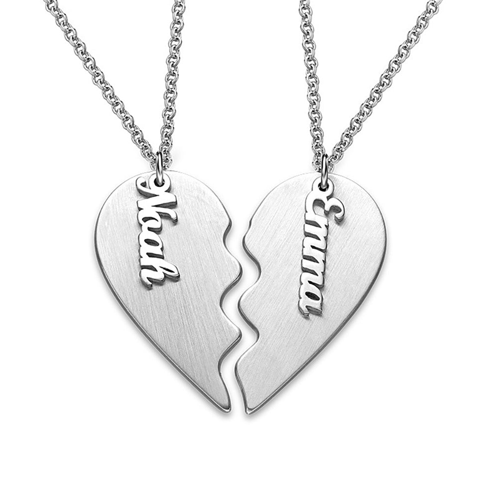 Personalized Best Friend Necklaces BFF Necklace for 2 Friendship Valentines Day Gifts Matching Heart Pendant Necklace Best Friends Forever