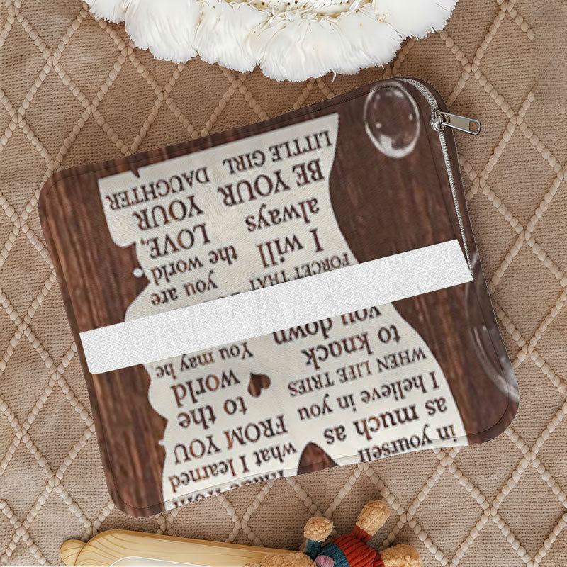 Foldable mom gift pillow with handy elastic strap.