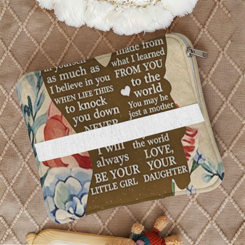 Foldable mom gift pillow with handy elastic strap.