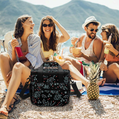 Friends at the beach with Personalized Insulated Cooler Bag, keeping drinks cold.