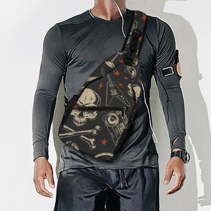 Full Print Crossbody Bag Model Carrying Personalized Chest Pack.