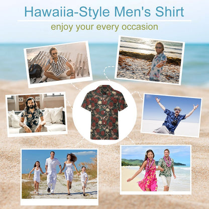 Collage showing funny custom group vacation shirts for families and couples.