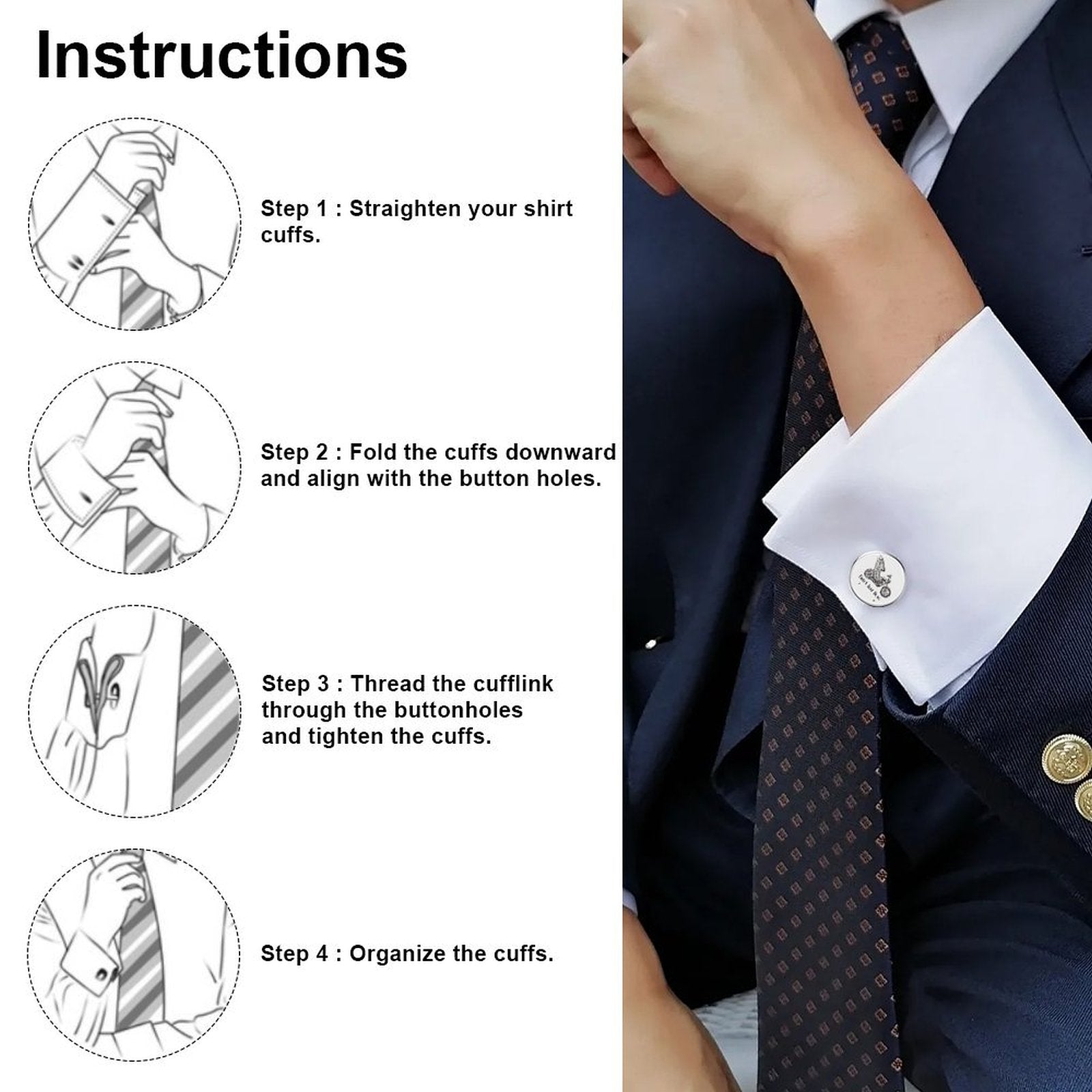 Cufflinks Wearing Guide