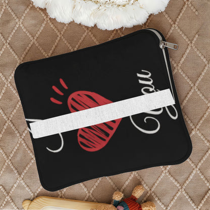 I Love You custom photo cushion with foldable blanket inside.