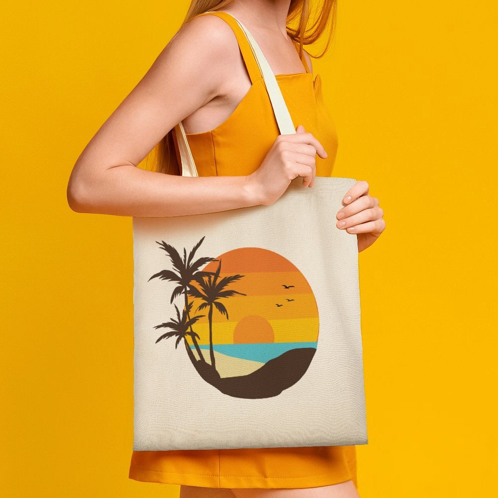 Stylish Ladies Vacation Beach Canvas Tote Bag, ideal for Grocery and travel.