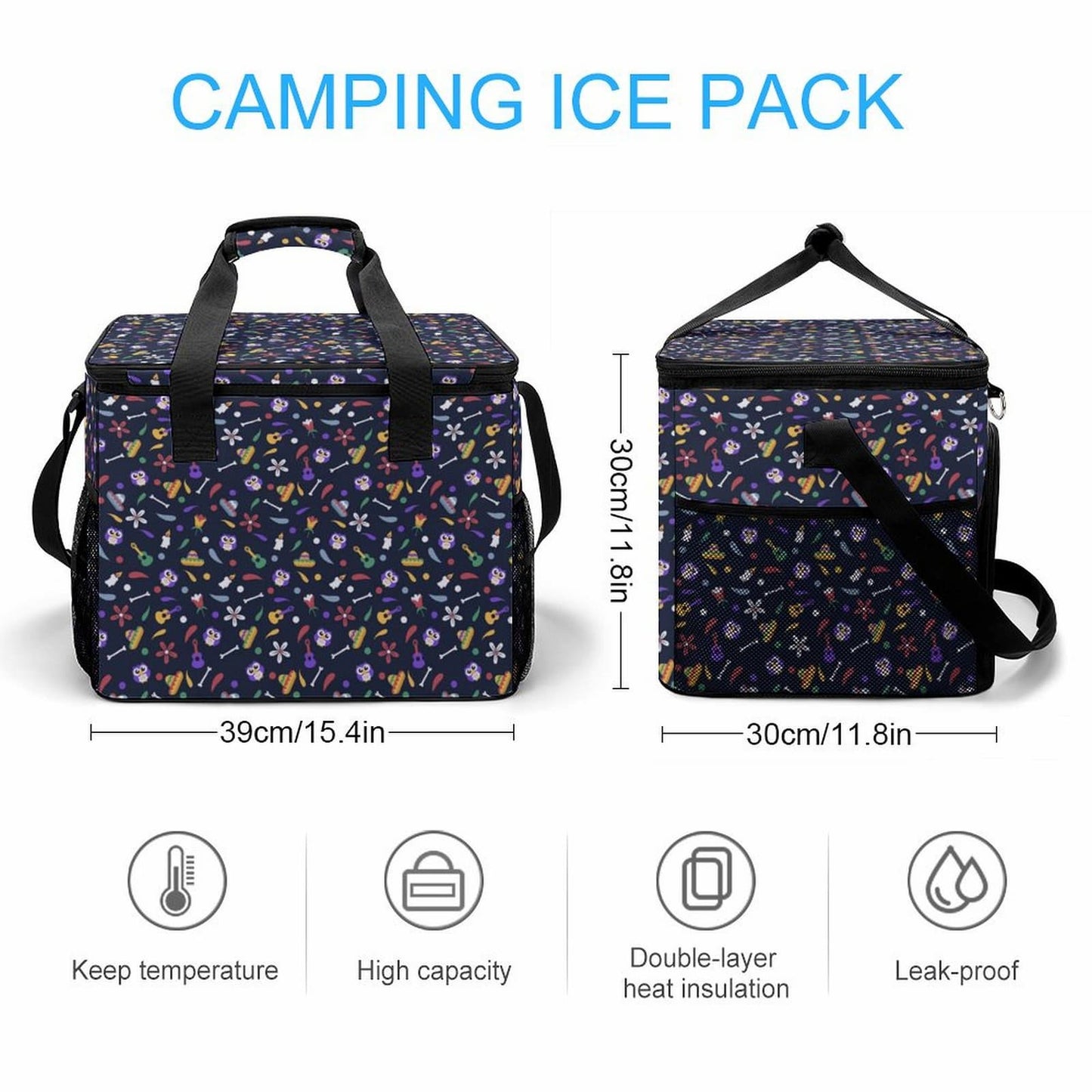 Large Cooler Lunch Box Dimensions Size And Custom Print Area.